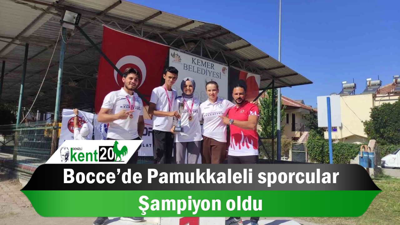 Bocce’de Pamukkaleli sporcular şampiyon oldu