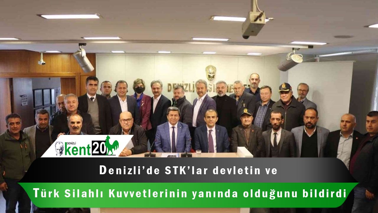 Denizli’de STK’lar devletin ve Türk Silahlı Kuvvetlerinin yanında olduğunu bildirdi