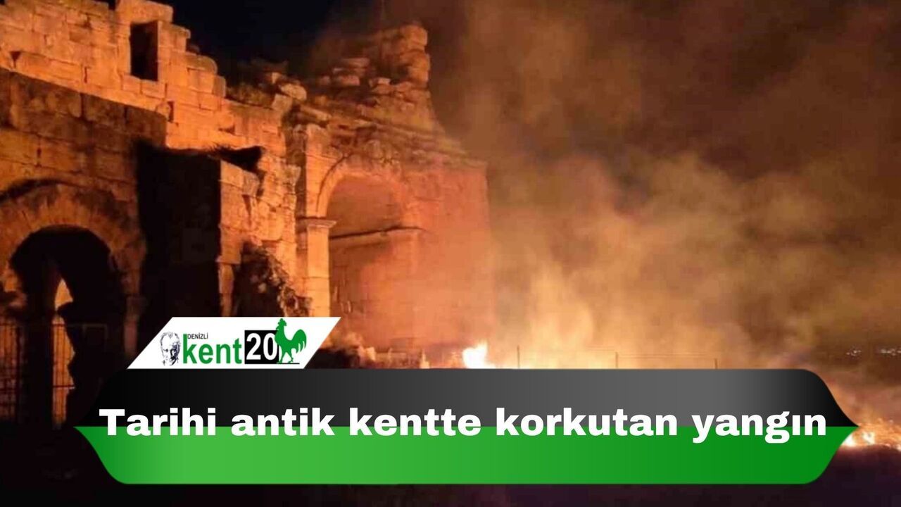 Tarihi antik kentte korkutan yangın