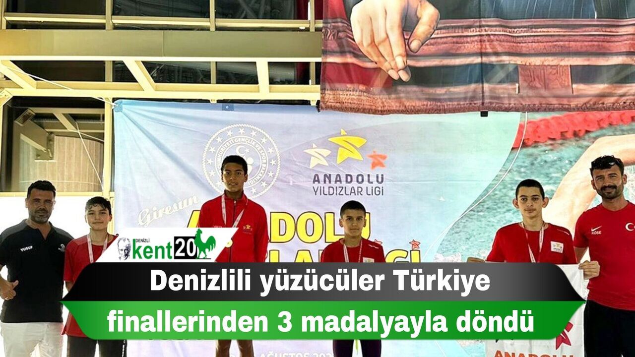 Denizlili yüzücüler Türkiye finallerinden 3 madalyayla döndü
