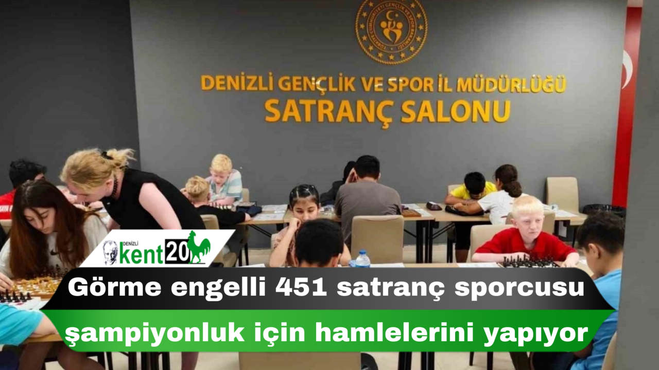 Görme engelli 451 satranç sporcusu şampiyonluk için hamlelerini yapıyor