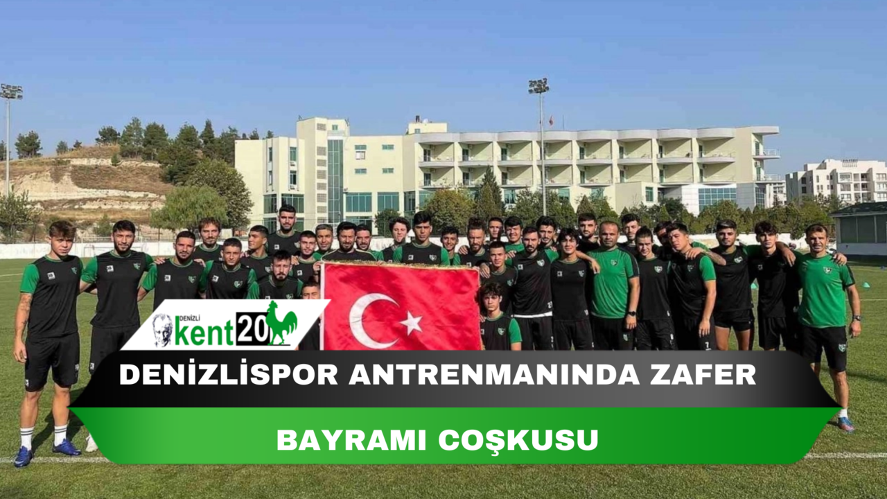 Denizlispor antrenmanında Zafer Bayramı coşkusu
