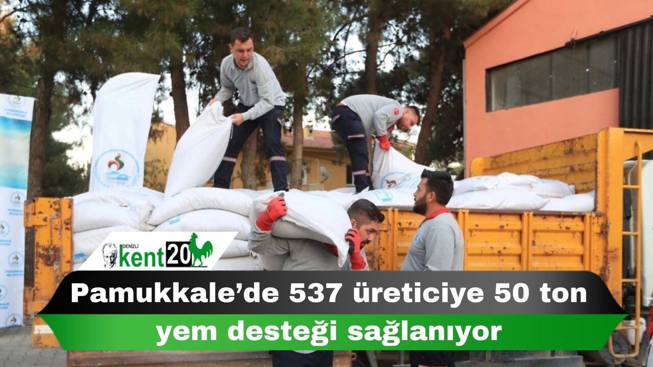 Pamukkale’de 537 üreticiye 50 ton yem desteği sağlanıyor