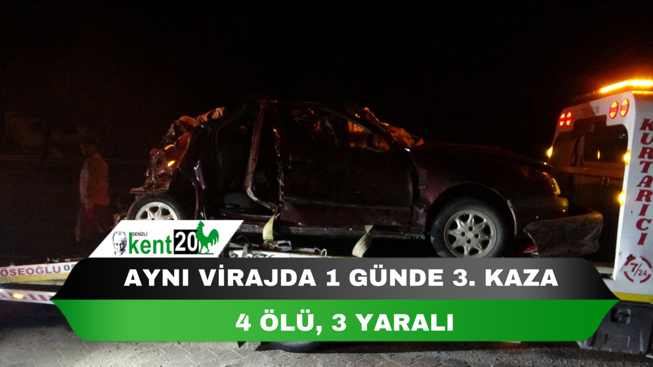 Aynı virajda 1 günde 3. kaza: 4 ölü, 3 yaralı