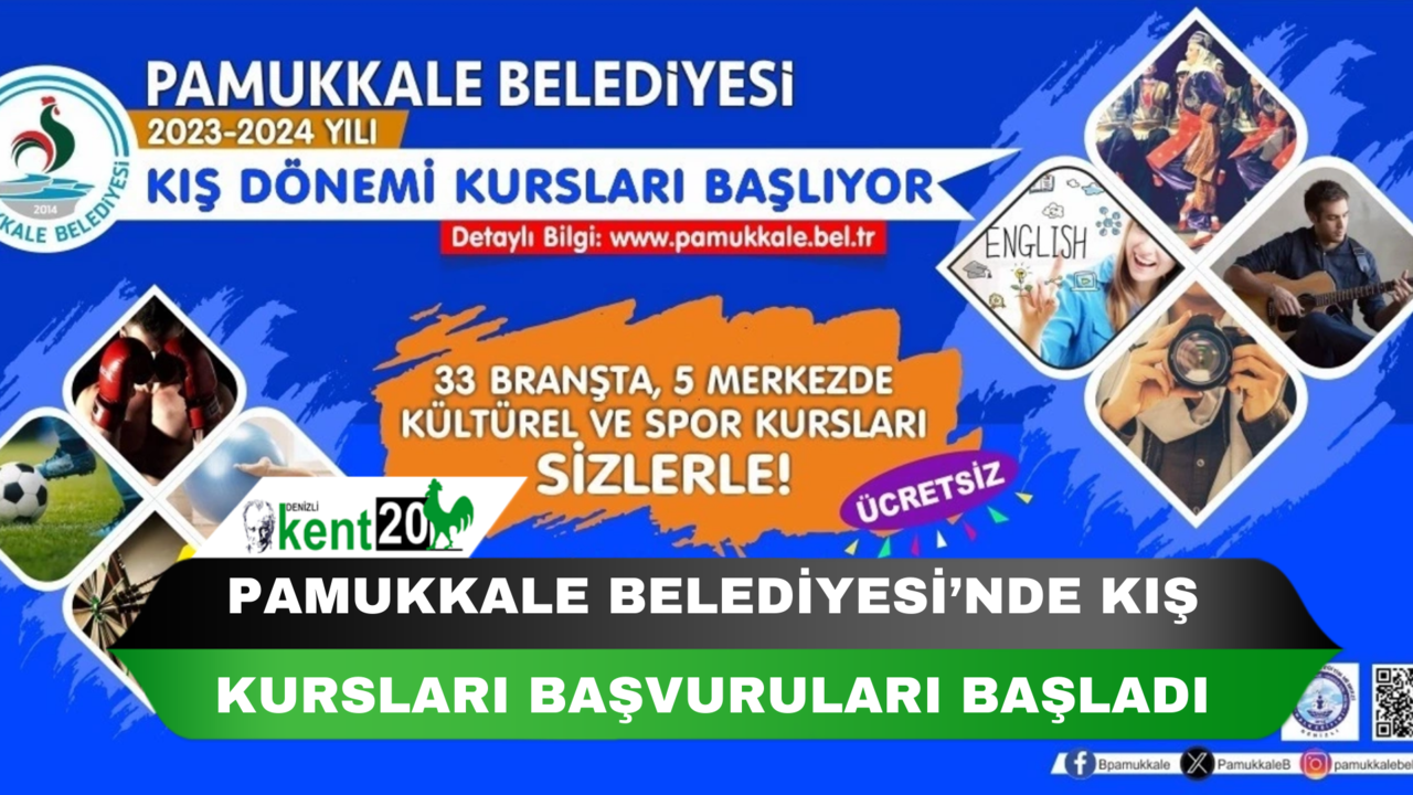 Pamukkale Belediyesi’nde kış kursları başvuruları başladı