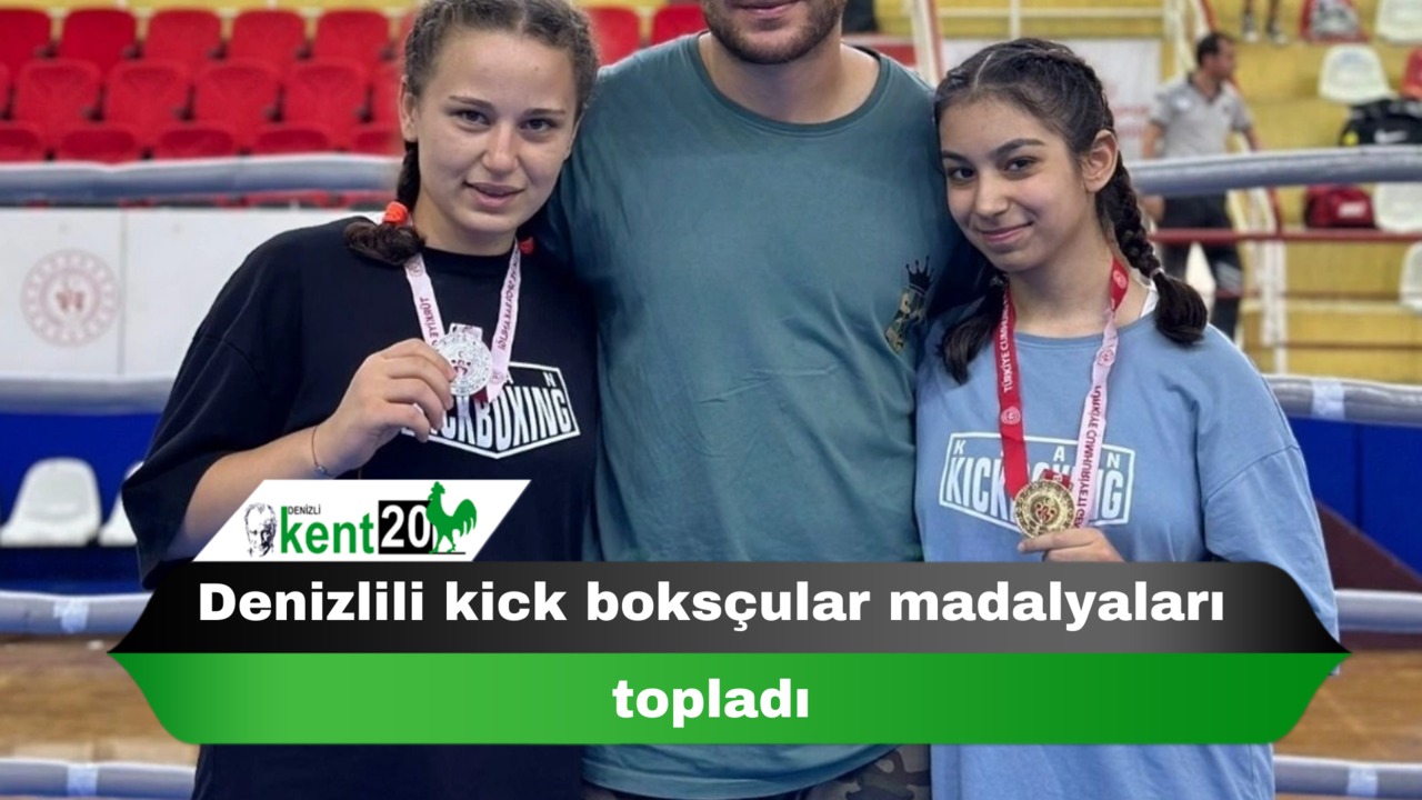 Denizlili kick boksçular madalyaları topladı