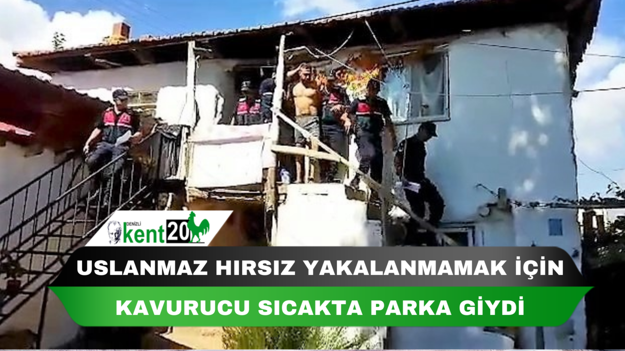 Uslanmaz hırsız yakalanmamak için kavurucu sıcakta parka giydi