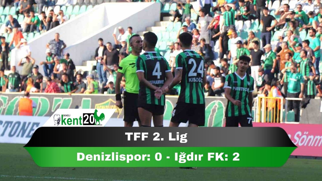 TFF 2. Lig: Denizlispor: 0 - Iğdır FK: 2