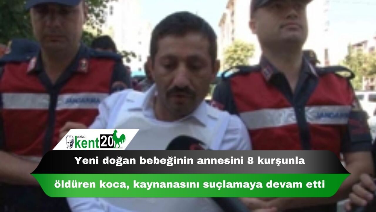 Yeni doğan bebeğinin annesini 8 kurşunla öldüren koca, kaynanasını suçlamaya devam etti