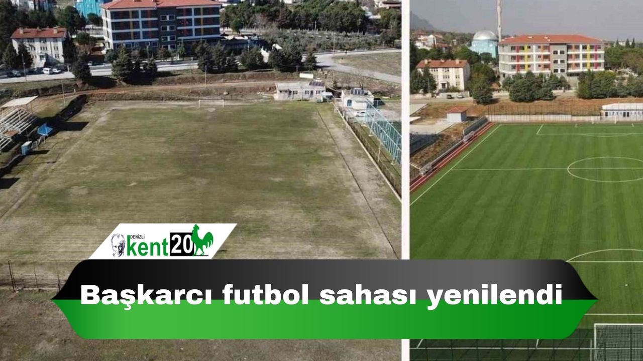 Başkarcı futbol sahası yenilendi