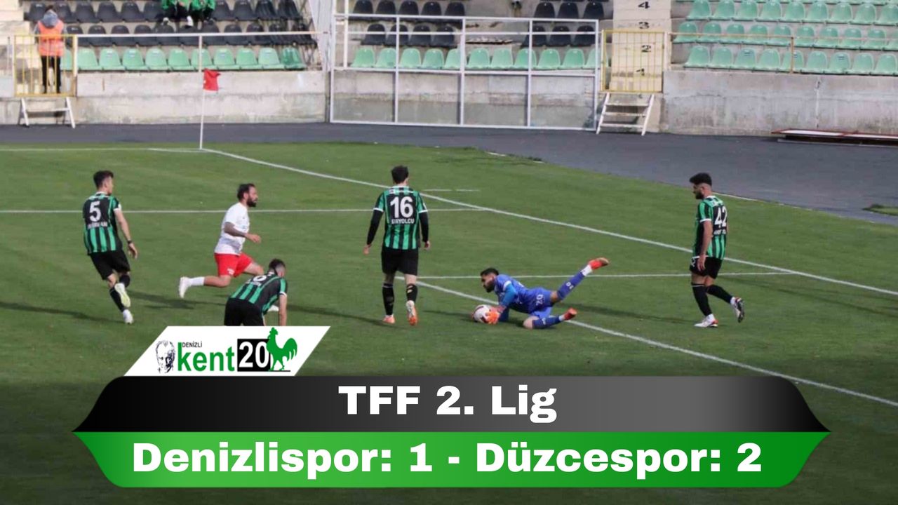 TFF 2. Lig: Denizlispor: 1 - Düzcespor: 2