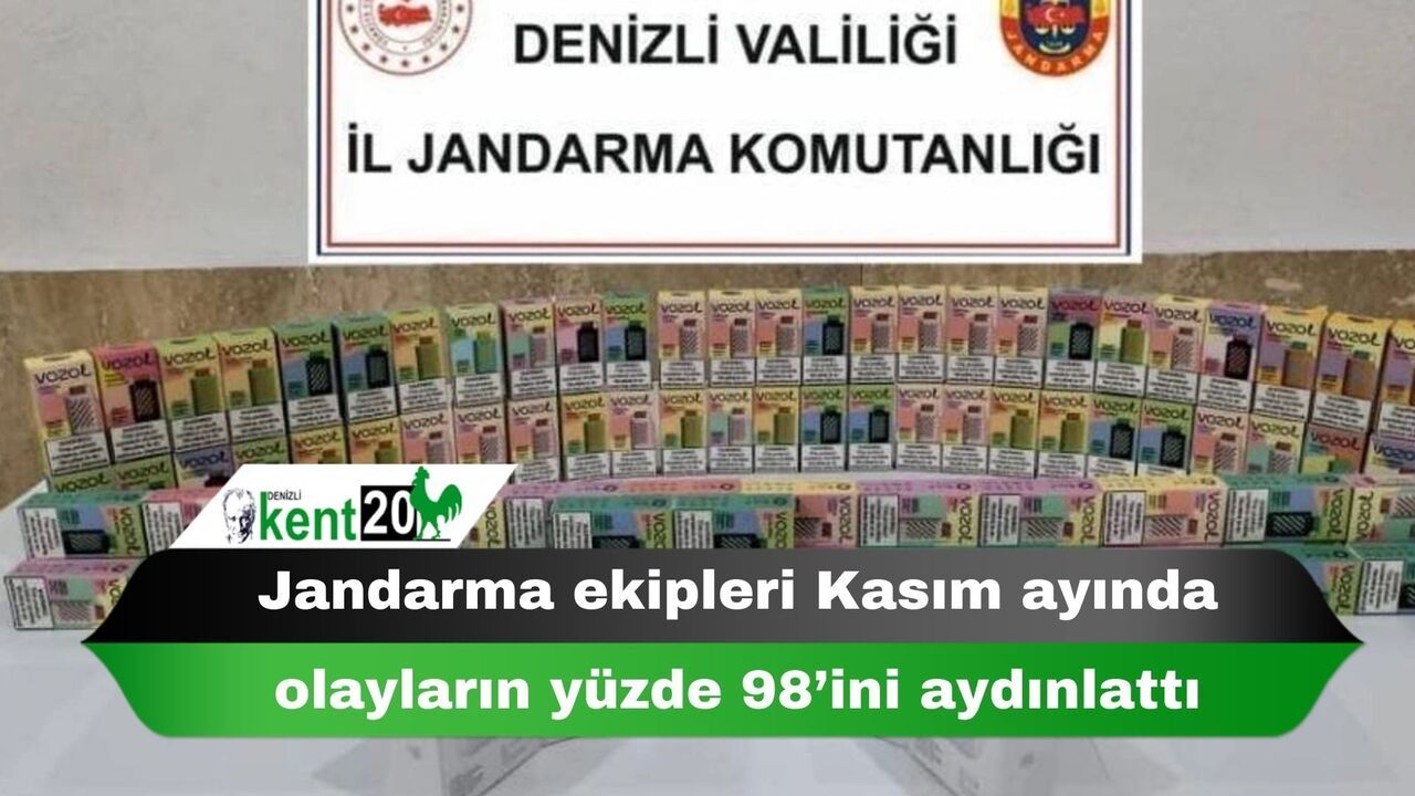 Jandarma ekipleri Kasım ayında olayların yüzde 98’ini aydınlattı