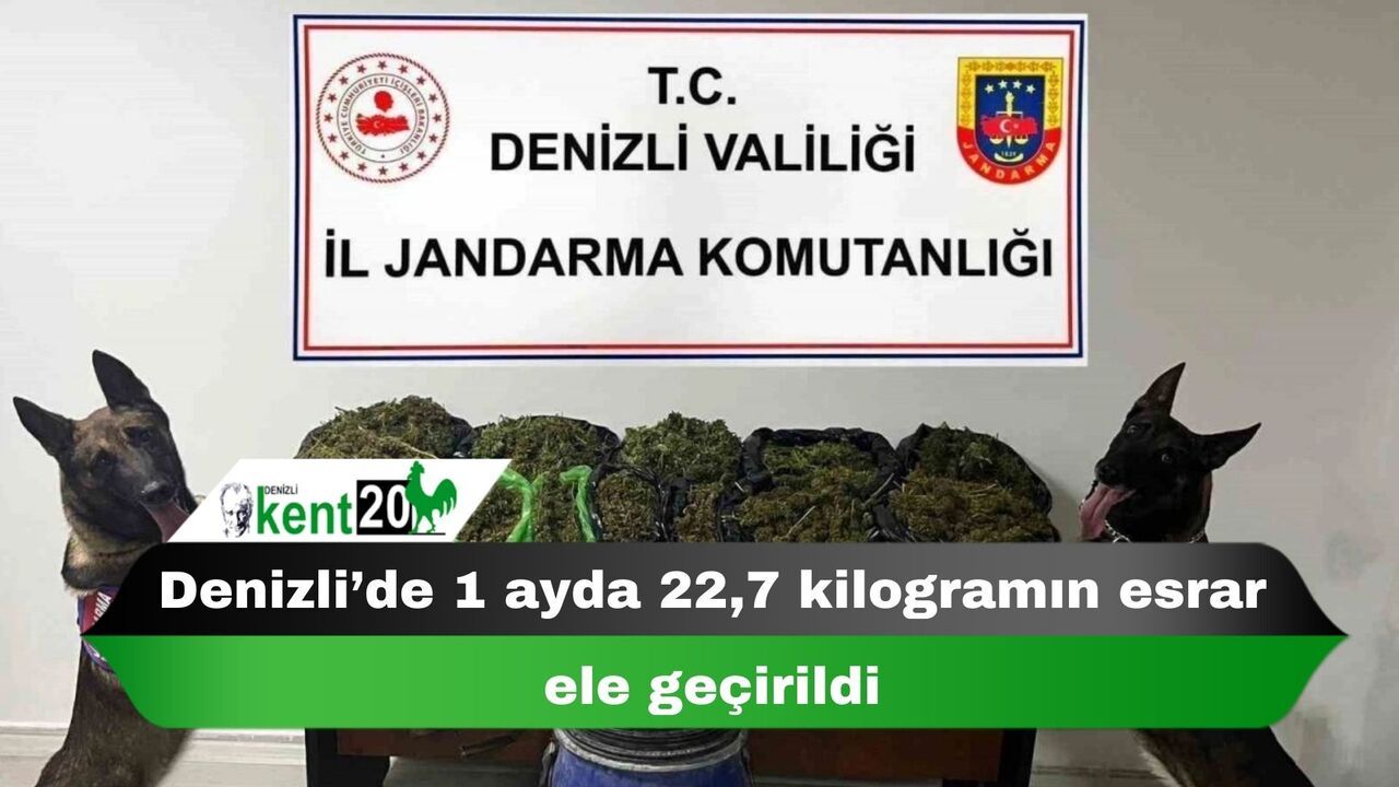Denizli’de 1 ayda 22,7 kilogramın esrar ele geçirildi