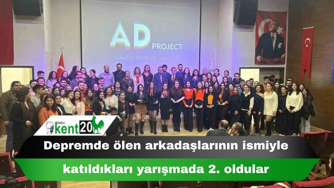 Depremde ölen arkadaşlarının ismiyle katıldıkları yarışmada 2. oldular