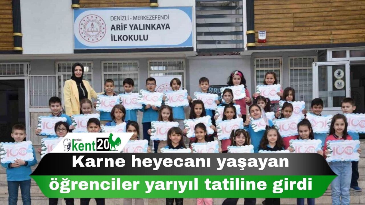 Karne heyecanı yaşayan öğrenciler yarıyıl tatiline girdi