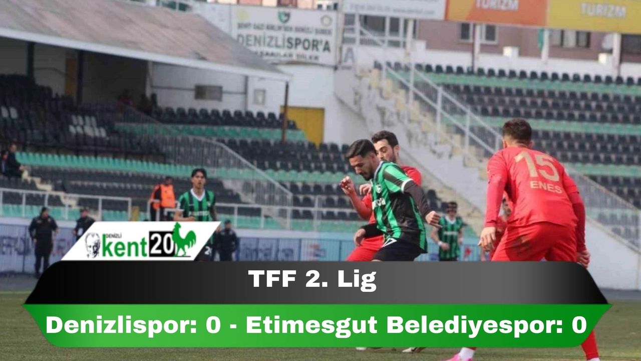 TFF 2. Lig: Denizlispor: 0 - Etimesgut Belediyespor: 0