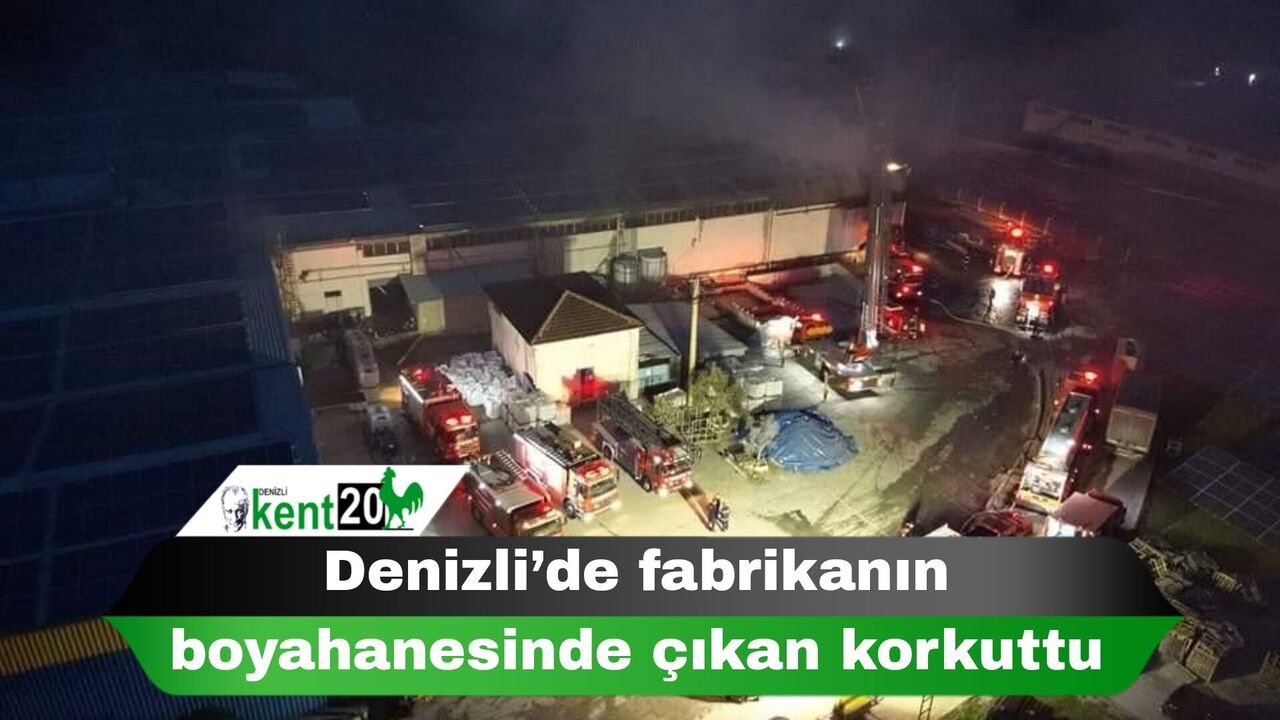 Denizli’de fabrikanın boyahanesinde çıkan korkuttu