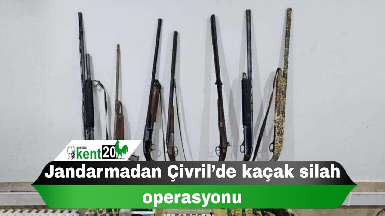 Jandarmadan Çivril’de kaçak silah operasyonu