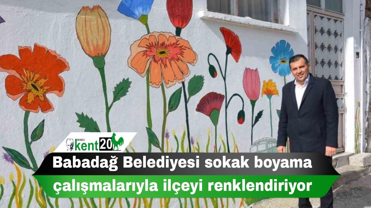 Babadağ Belediyesi sokak boyama çalışmalarıyla ilçeyi renklendiriyor