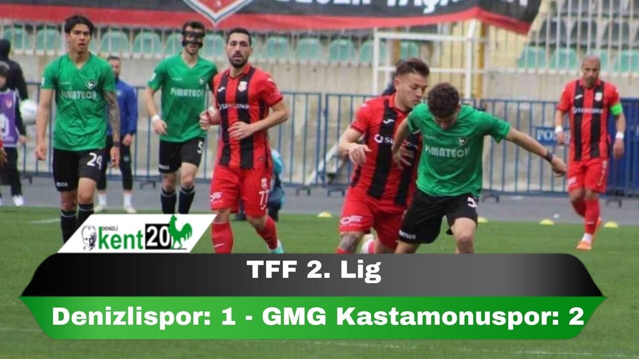 TFF 2. Lig: Denizlispor: 1 - GMG Kastamonuspor: 2