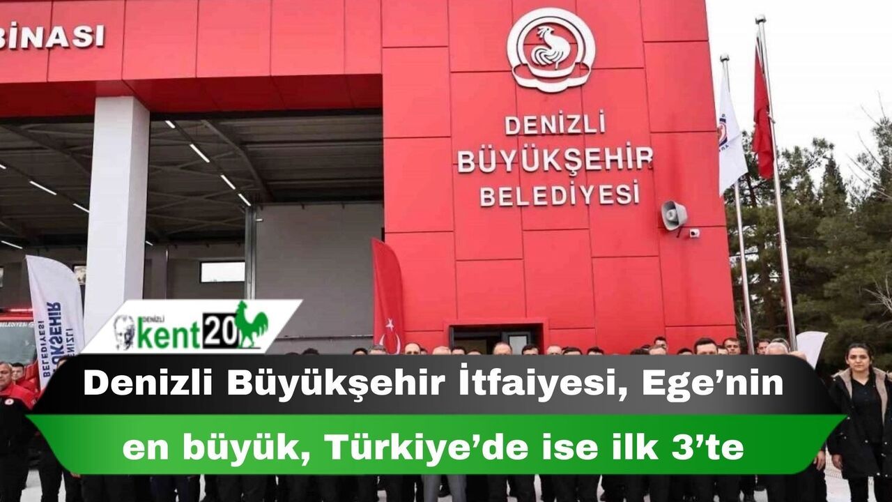 Denizli Büyükşehir İtfaiyesi, Ege’nin en büyük, Türkiye’de ise ilk 3’te