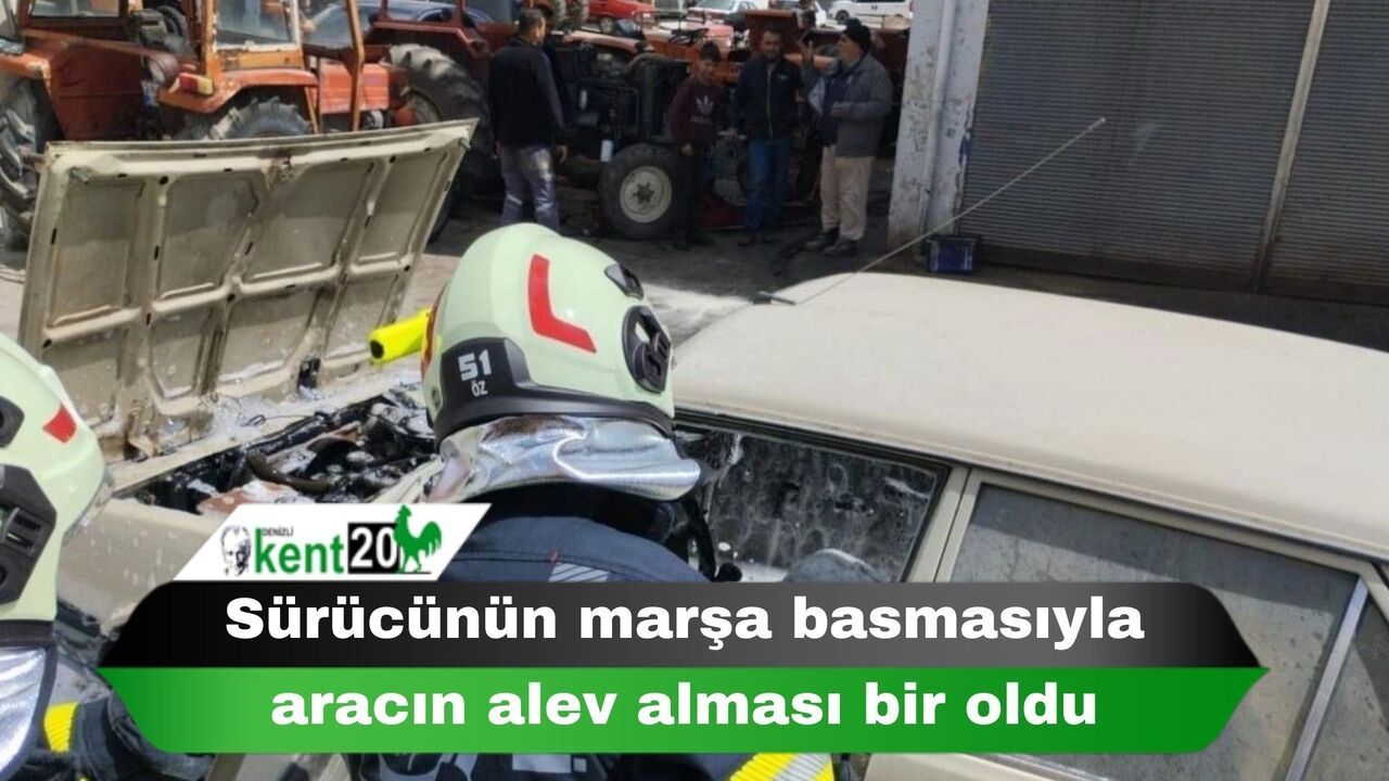 Sürücünün marşa basmasıyla aracın alev alması bir oldu