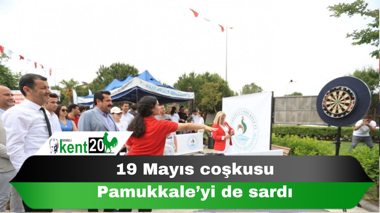 19 Mayıs coşkusu Pamukkale’yi de sardı