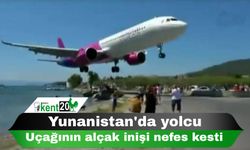 Yunanistan'da yolcu uçağının alçak inişi nefes kesti