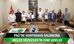 PAÜ’de konferans salonuna Melek Sözkesen’in ismi verildi