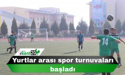 Yurtlar arası spor turnuvaları başladı