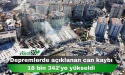 Depremlerde açıklanan can kaybı 18 bin 342'ye yükseldi