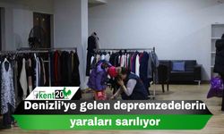 Denizli’ye gelen depremzedelerin yaraları sarılıyor