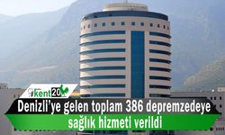 Denizli’ye gelen toplam 386 depremzedeye sağlık hizmeti verildi