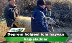 Deprem bölgesi için hayvan bağışladılar