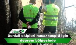 Denizli ekipleri hasar tespiti için deprem bölgesinde
