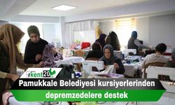 Pamukkale Belediyesi kursiyerlerinden depremzedelere destek
