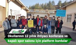 Okullarının 12 yıllık ihtiyacı konferans ve kapalı spor salonu için platform kurdular
