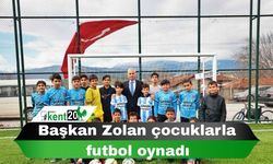 Başkan Zolan çocuklarla futbol oynadı