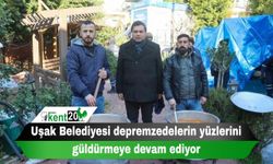 Uşak Belediyesi depremzedelerin yüzlerini güldürmeye devam ediyor