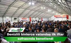 Denizlili binlerce vatandaş ilk iftar sofrasında kenetlendi