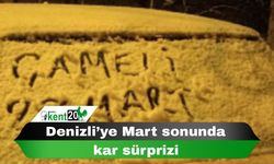 Denizli’ye Mart sonunda kar sürprizi