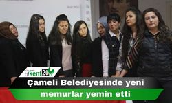 Çameli Belediyesinde yeni memurlar yemin etti