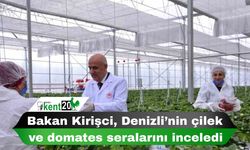 Bakan Kirişci, Denizli’nin çilek ve domates seralarını inceledi