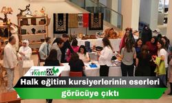 Halk eğitim kursiyerlerinin eserleri görücüye çıktı