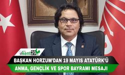 BAŞKAN HORZUM’DAN 19 MAYIS ATATÜRK’Ü ANMA, GENÇLİK VE SPOR BAYRAMI MESAJI
