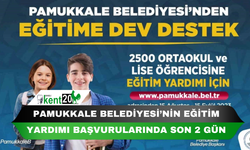Pamukkale Belediyesi’nin eğitim yardımı başvurularında son 2 gün