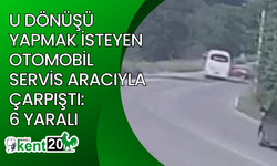 U dönüşü yapmak isteyen otomobil servis aracıyla çarpıştı: 6 yaralı