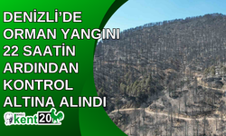 Denizli’de orman yangını 22 saatin ardından kontrol altına alındı