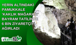 Yerin altındaki Pamukkale ’Kaklık Mağarası’ bayram tatilinde 6 bin ziyaretçiyi ağırladı