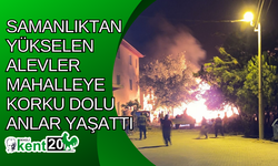 Samanlıktan yükselen alevler mahalleye korku dolu anlar yaşattı